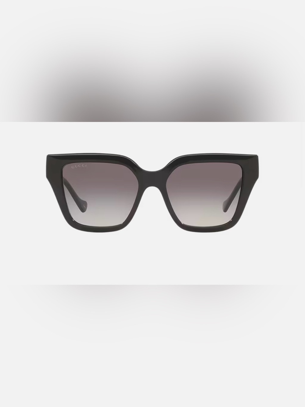 Gucci Black Square Sunglasses with Gold GG Emblem and Gradient Lenses GG1023S - Picture 2 of 9